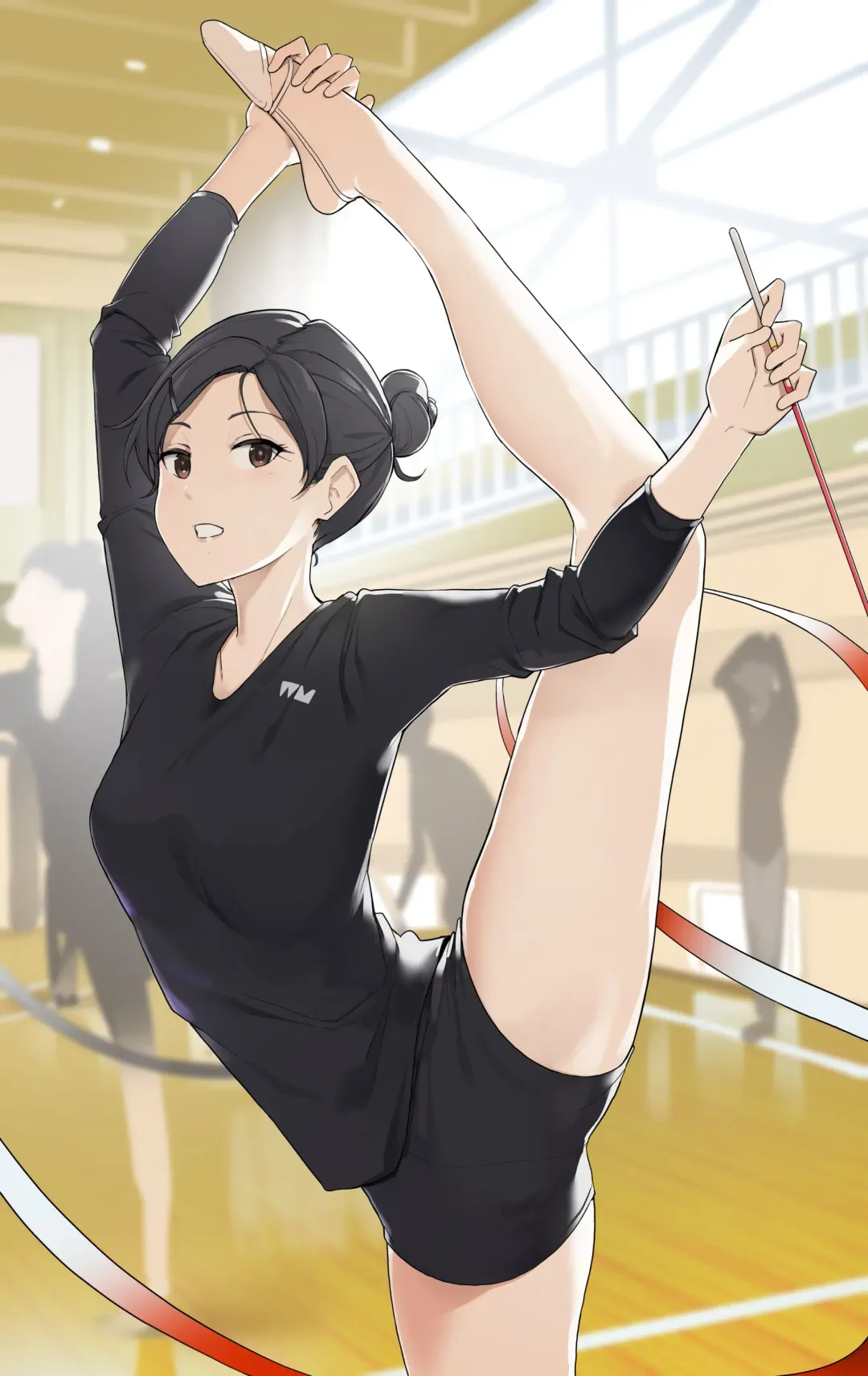 Read [Wakamatsu] Shintaisou Circle Joshi ga Kansetsu Kadouiki Meippai Tsukatte H suru Hanashi | The Rhythmic Gymnastics Girl Making Full Use of Her Flexibility During Sex - Fhentai.net