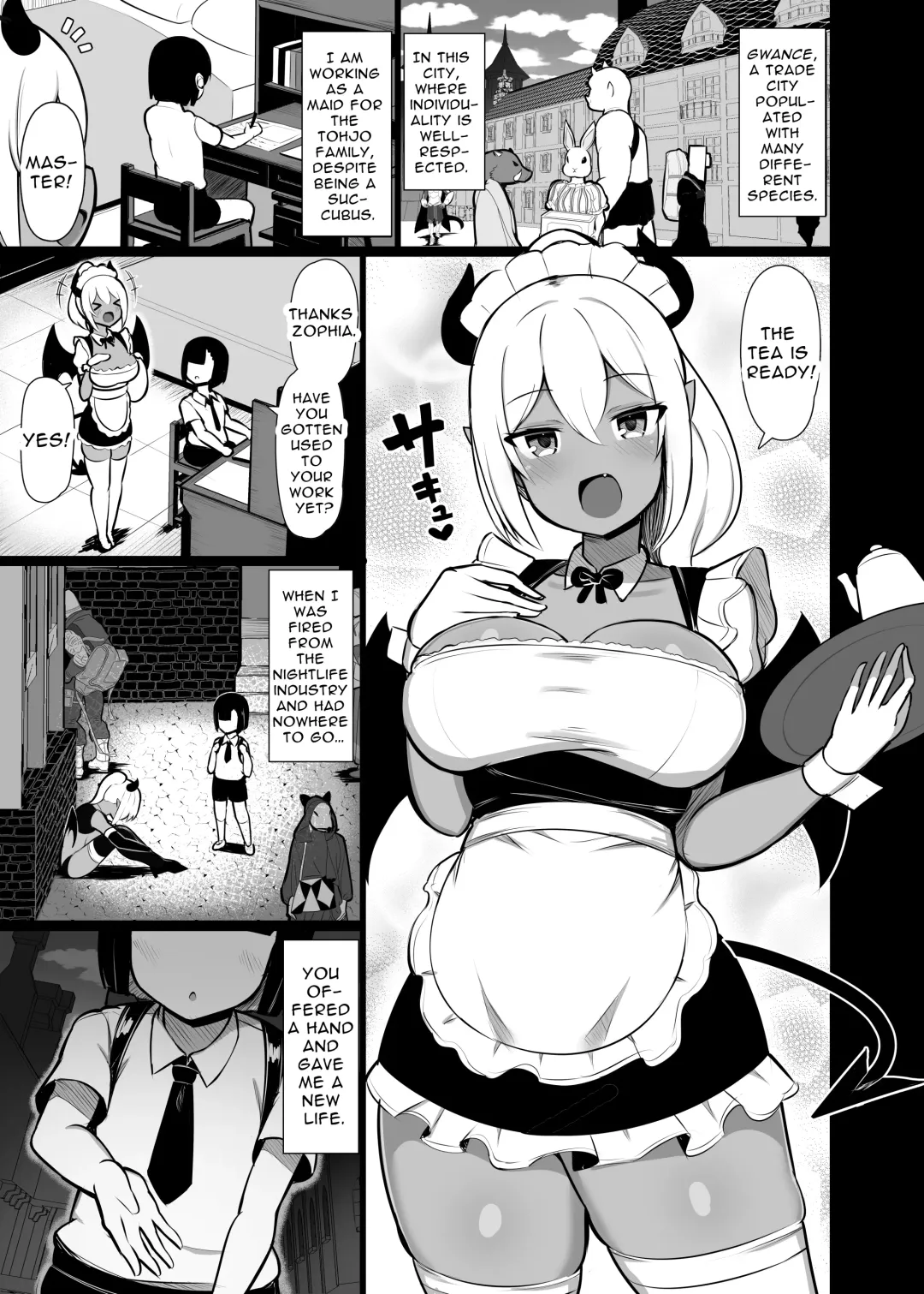 [Jakko] Goshujin-sama no Ochinchin wa Yuzurenai ~Succubus Maid to Nukirobo Maid~ Fhentai.net - Page 3