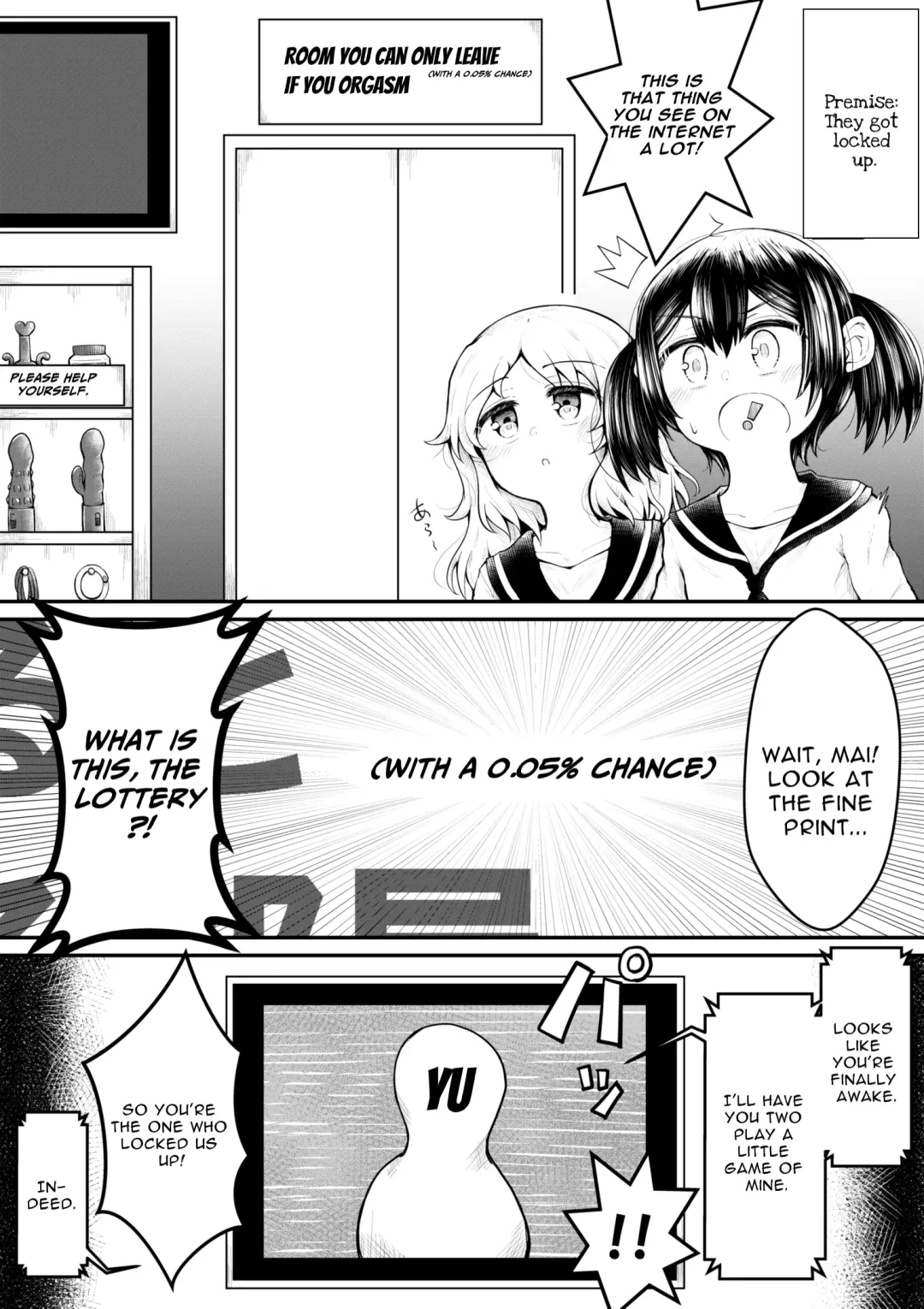 [Toro Ochi] Zecchou suru to 0.05% no Kakuritsu de Derareru Heya | 1 Orgasm = 0.05% Chance of Escape Fhentai - Page 5