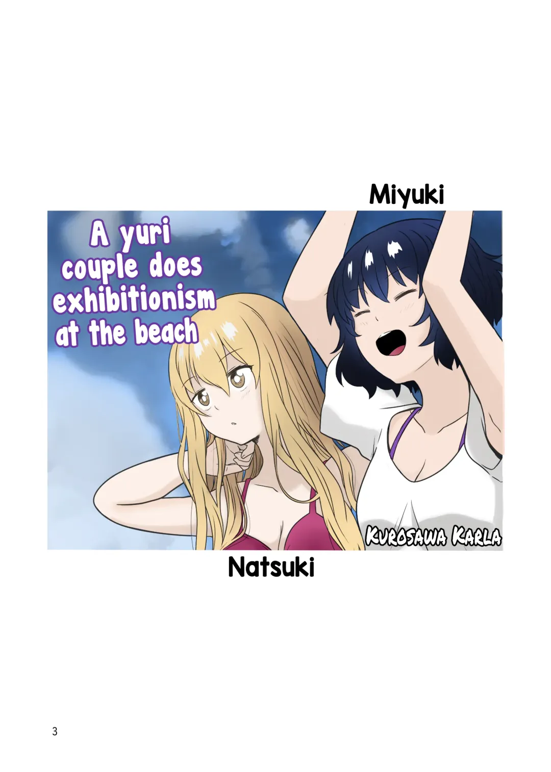 Read [Kurosawa Karura] Umi de Roshutsu Play Shichau Yuriple | A yuri couple does exhibitionism at the beach - Fhentai.net