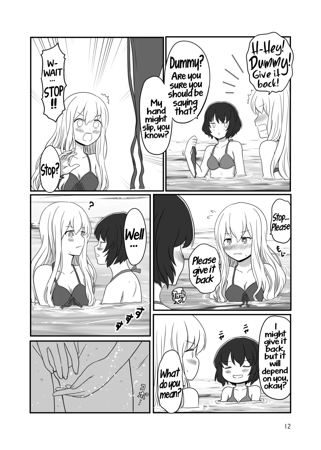 [Kurosawa Karura] Umi de Roshutsu Play Shichau Yuriple | A yuri couple does exhibitionism at the beach Fhentai - Page 11
