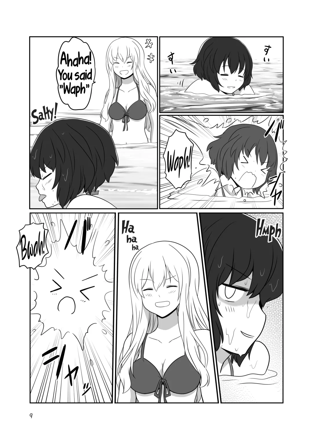 [Kurosawa Karura] Umi de Roshutsu Play Shichau Yuriple | A yuri couple does exhibitionism at the beach Fhentai - Page 8