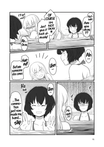 [Kurosawa Karura] Umi de Roshutsu Play Shichau Yuriple | A yuri couple does exhibitionism at the beach Fhentai.net - Page 15