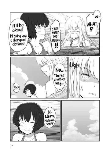 [Kurosawa Karura] Umi de Roshutsu Play Shichau Yuriple | A yuri couple does exhibitionism at the beach Fhentai.net - Page 16