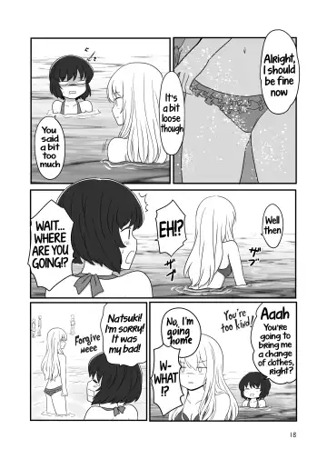 [Kurosawa Karura] Umi de Roshutsu Play Shichau Yuriple | A yuri couple does exhibitionism at the beach Fhentai.net - Page 17