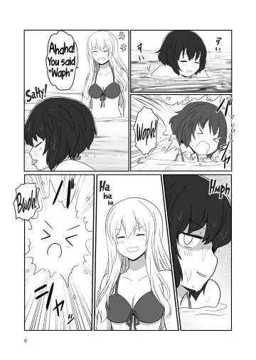 [Kurosawa Karura] Umi de Roshutsu Play Shichau Yuriple | A yuri couple does exhibitionism at the beach Fhentai.net - Page 8