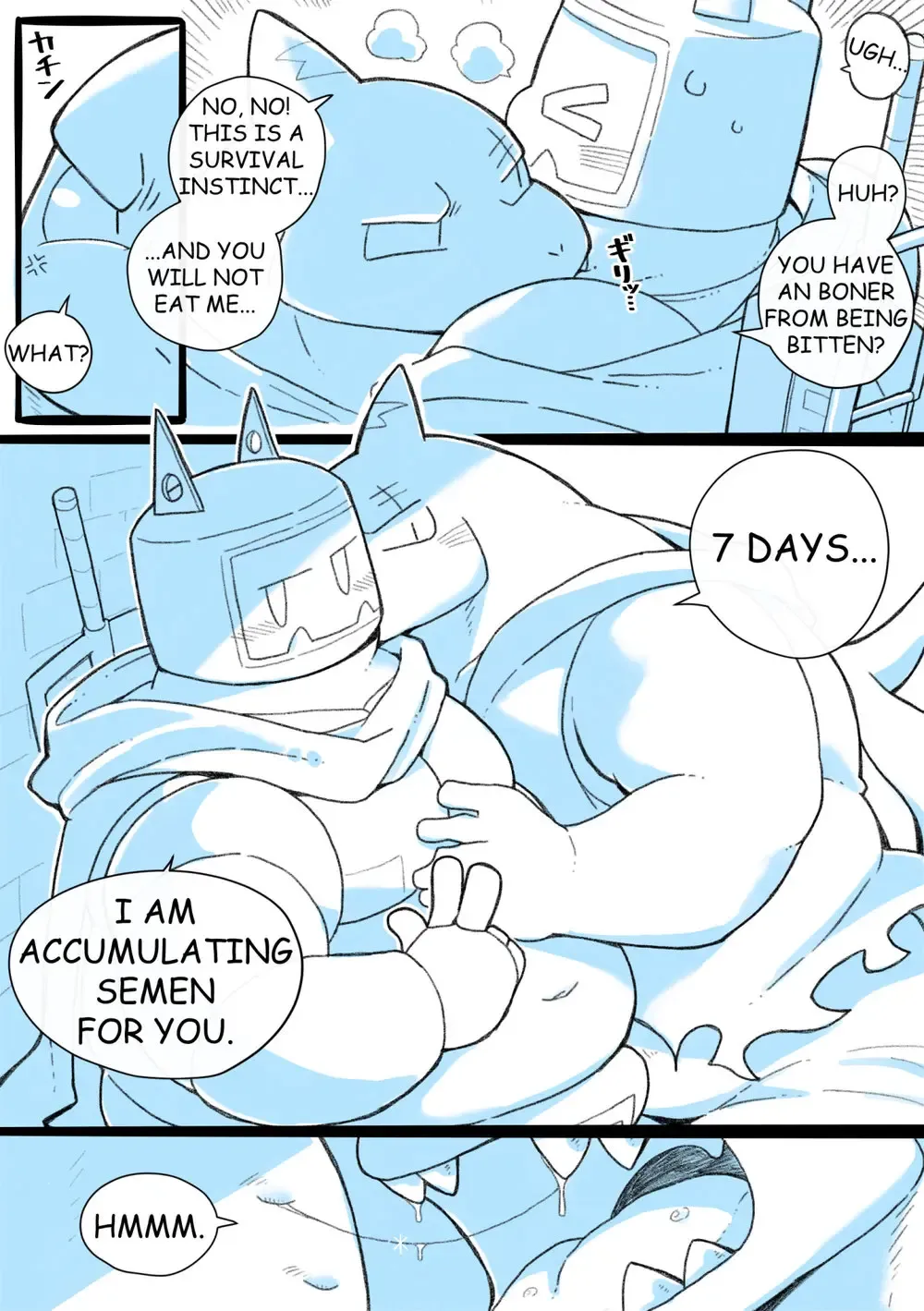 [Oomori] Robo Atama ga Same Kemonohito ni H na Me ni Au Manga | RoboHeads get naughty with a Shark beastman Ep2 Fhentai - Page 7