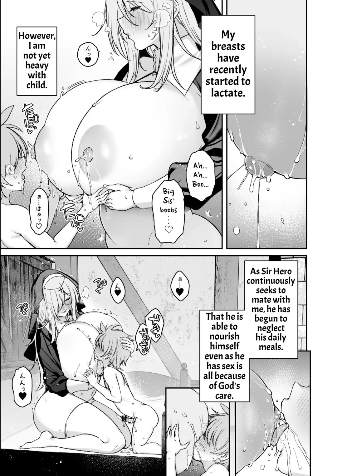 [Shingo.] Yuusha-sama ga Yowakute Fuan nanode Kami wa Sister ni Tanetsuke Koubi o Meijimashita | The Hero Is Weak And Worrisome, So God Commanded A Nun To Procreate With Him Fhentai - Page 36