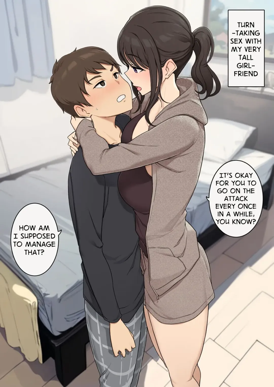 Read [Wakamatsu] Koushinchou de MeguTai na Kanojo to Turn-sei no Sex Suru Ohanashi | Turn-Taking Sex With My Very Tall Girlfriend - Fhentai.net