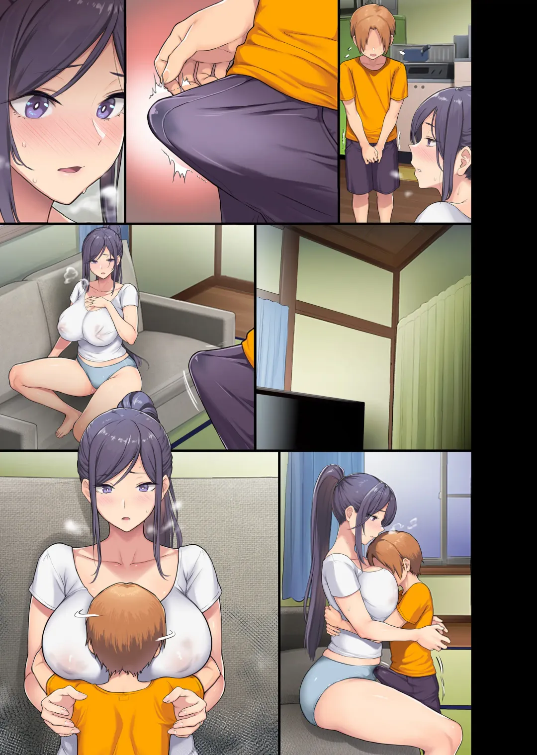 [Meme50 - Ohkami Ryosuke] Kyonyuu Miboujin to Musuko no Waruui Otomodachi Fhentai - Page 52