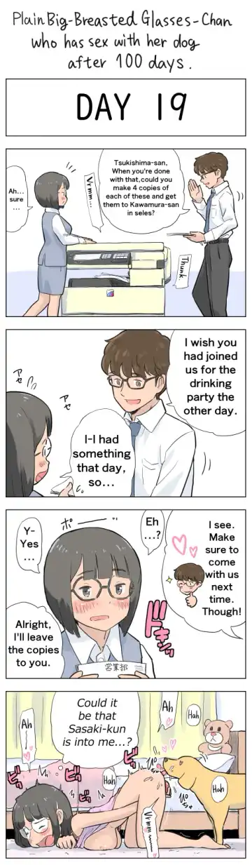 [Lithium] Plain Big-Breasted Glasses-Chan who has sex with her dog after 100 days Fhentai.net - Page 19