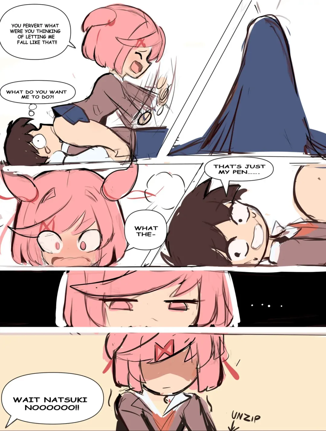 【rak_fork/ddlc/夏树/R18 comic】Play with me Fhentai.net - Page 6