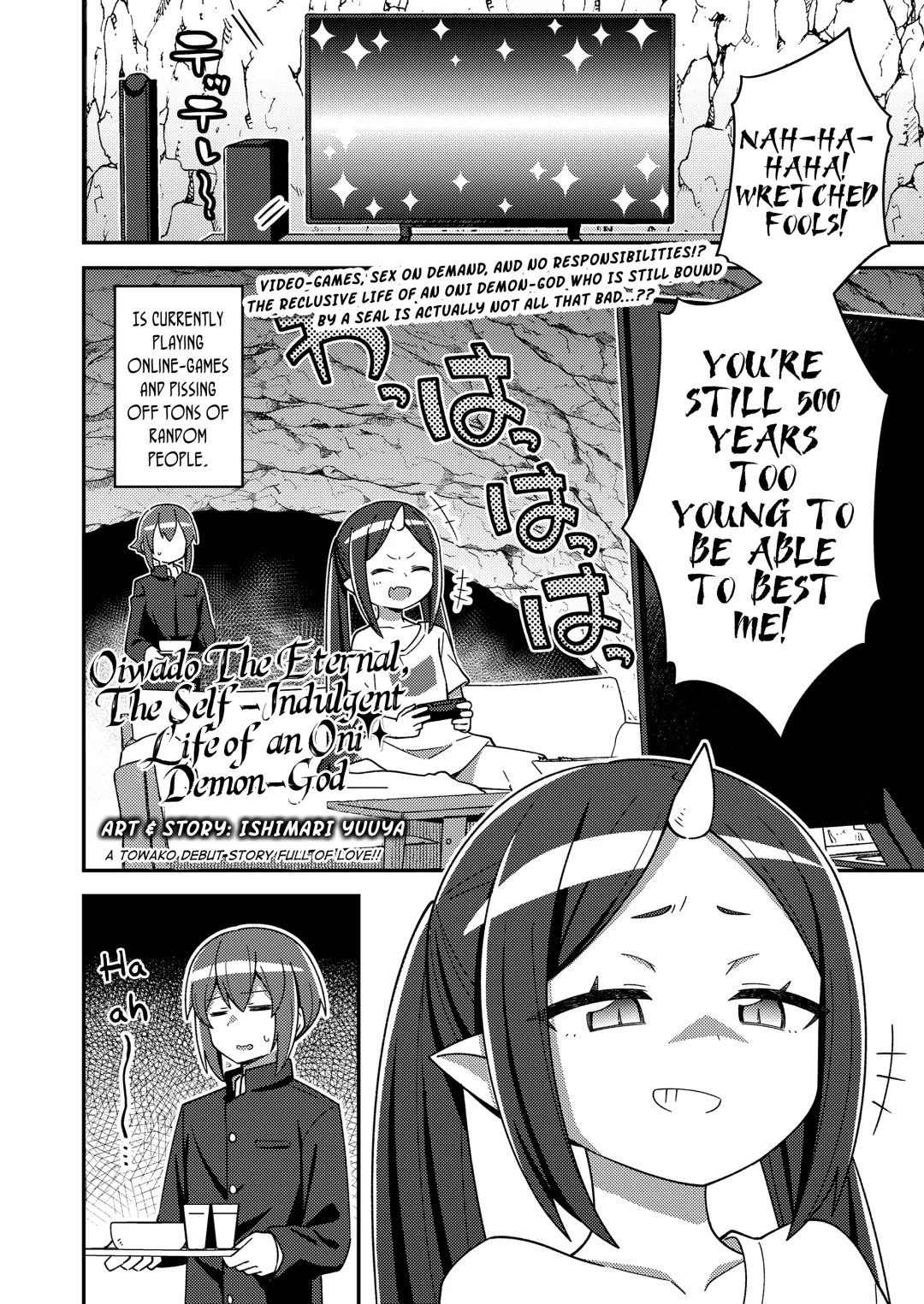[Ishimari Yuuya] Yuukyuu no Oiwado, Onigami-sama no Jidaraku Life | Oiwado The Eternal, The Self-Indulgent Life of an Oni Demon-God Fhentai - Page 2
