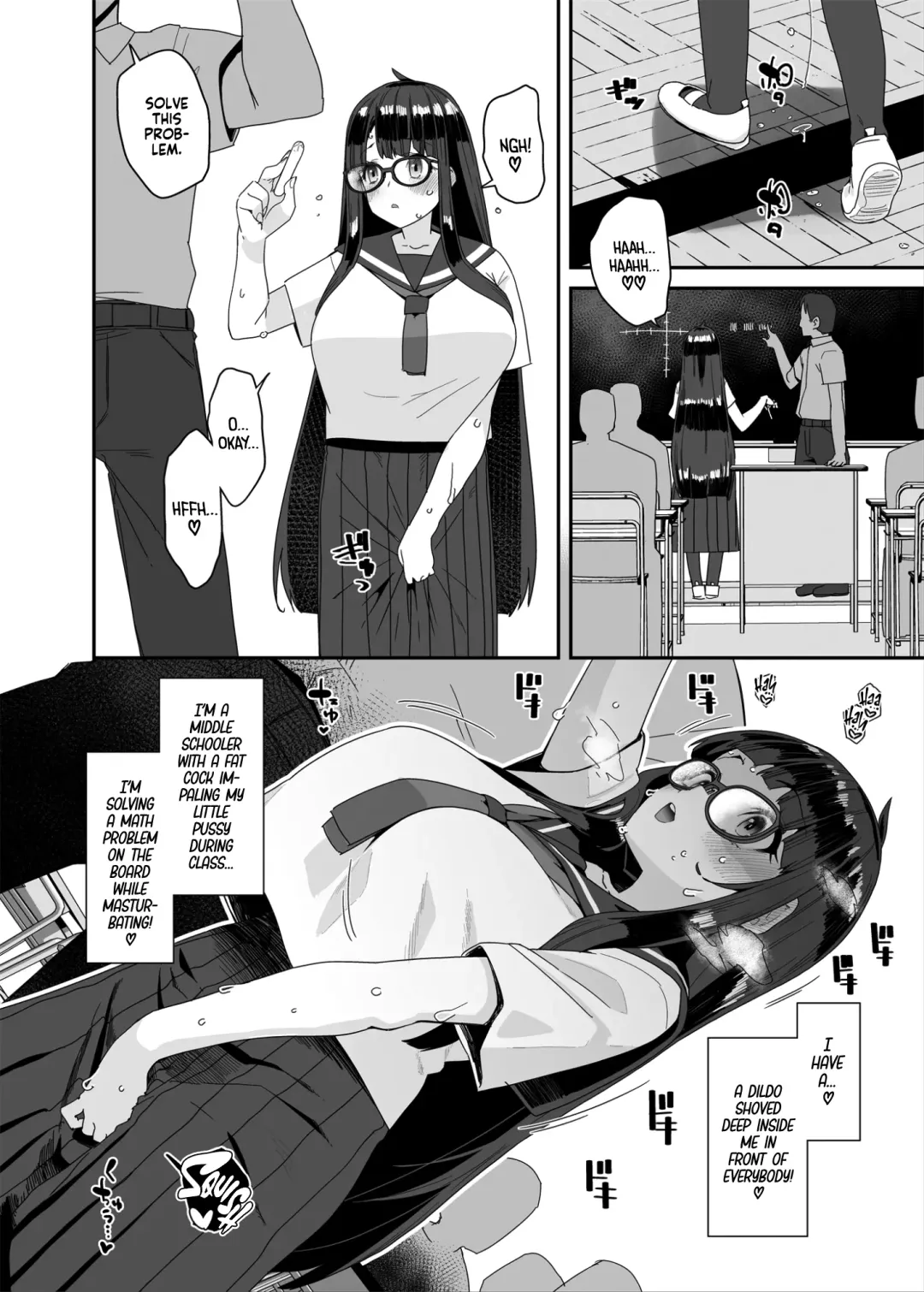 [Maeshima Ryou] Dosukebe Kyonyuu JC ga Kounai Onanie Suru Hanashi | The Slutty, Stacked Middle-Schooler Who Shlicks During Class Fhentai - Page 43