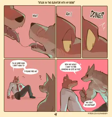 [Wolfanine] Stuck in the Elevator with My Boss Fhentai.net - Page 4