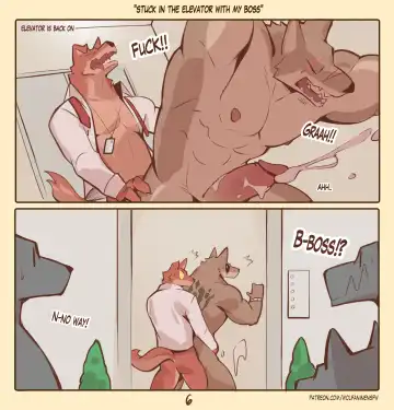 [Wolfanine] Stuck in the Elevator with My Boss Fhentai - Page 6