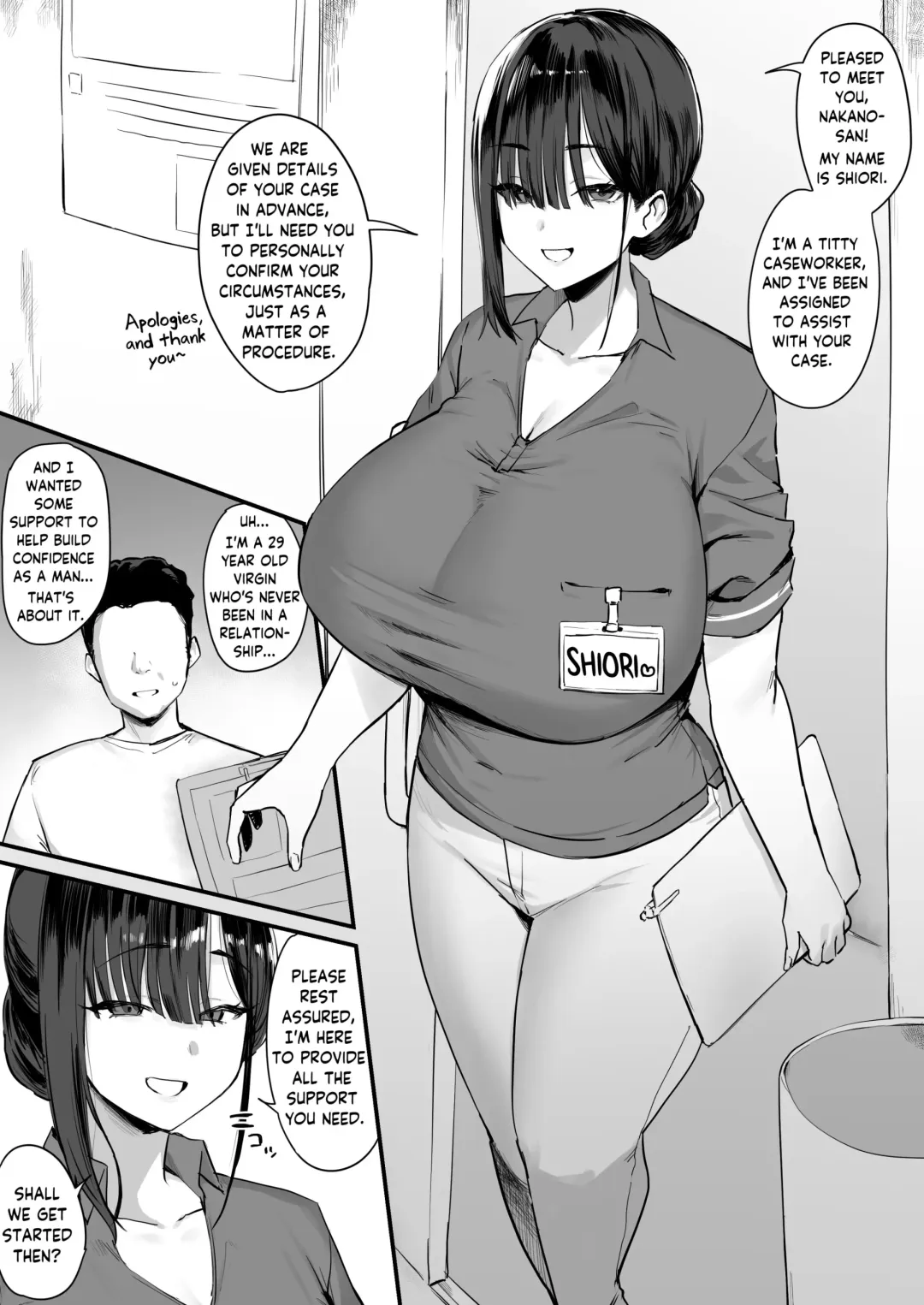 [Hotate-chan] Oppai Caseworker | Titty Caseworker Fhentai - Page 1