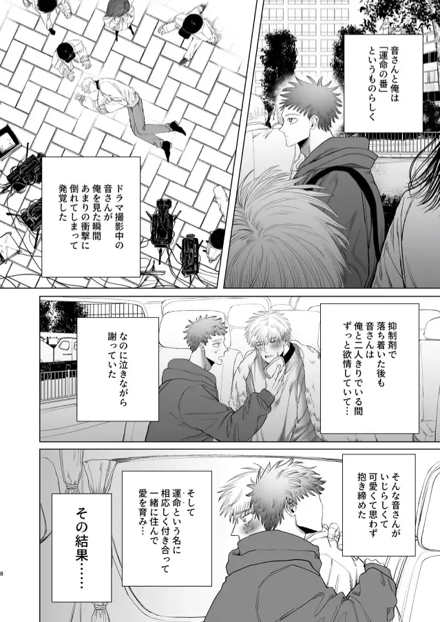 [Kanipan Mushamusha] Oto-san (Ikemen Haiyuu, Omega) to Ore (Daigakusei, Alpha) no Suzukuri Ecchi Fhentai.net - Page 7