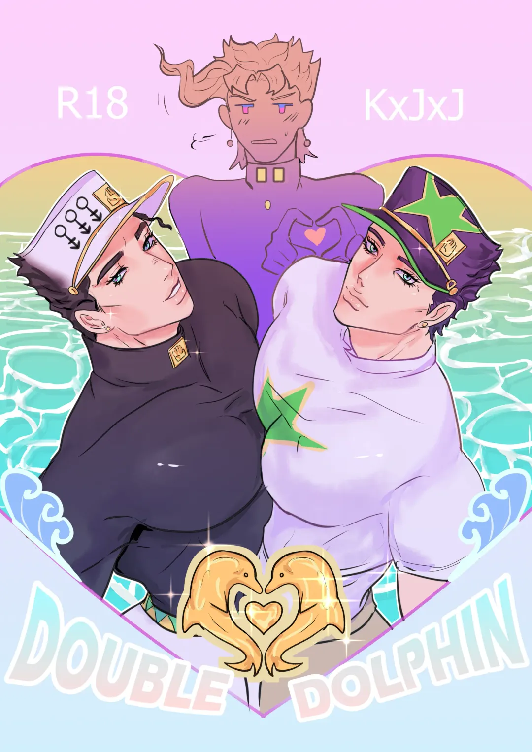 Double dolphin - Jojo's Bizarre Adventure Fhentai - Page 1