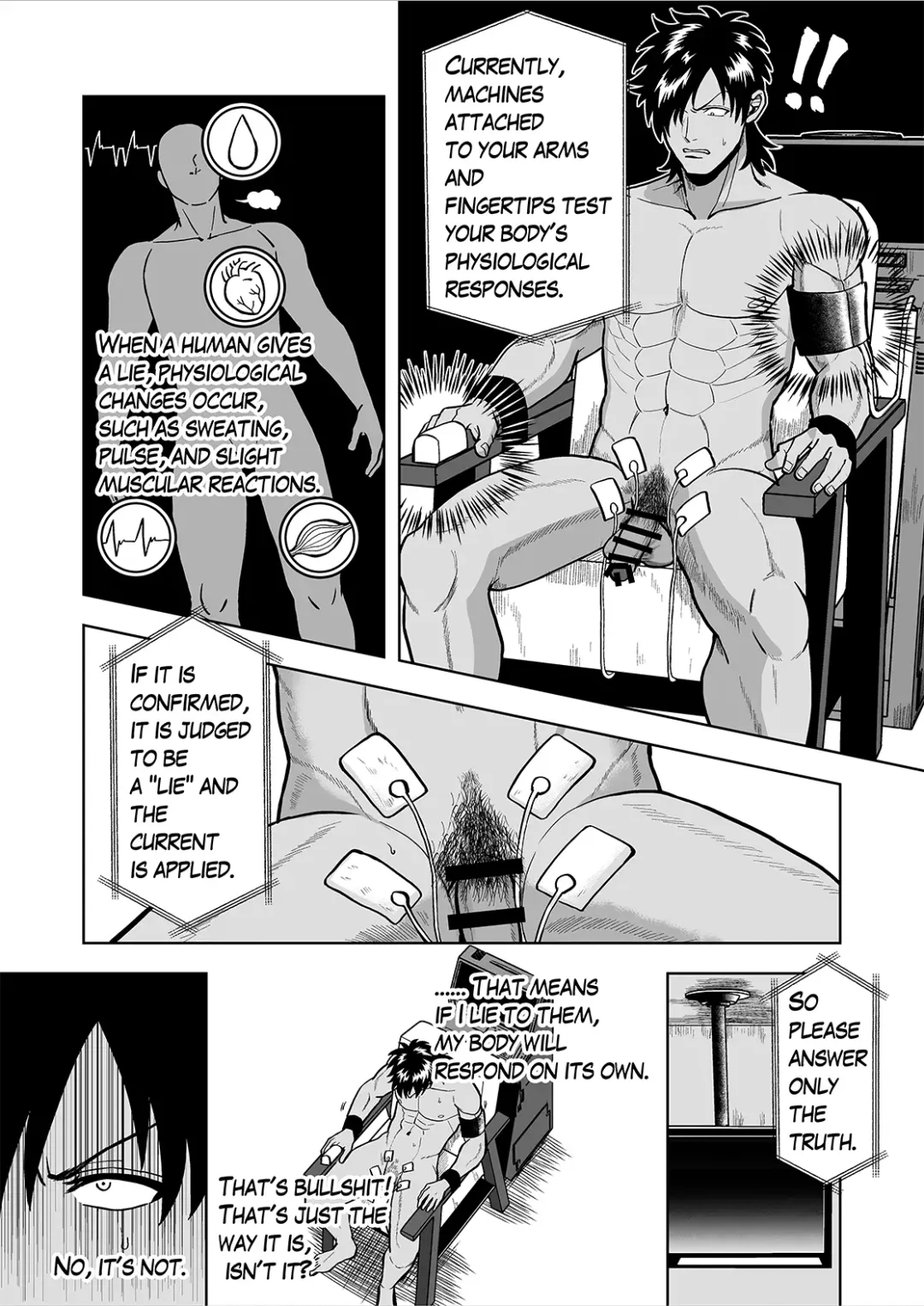Uso Hakkenki de Denki + Onaho Seme Sareru Manga. | Lie detectors and electrical torture. Fhentai - Page 4