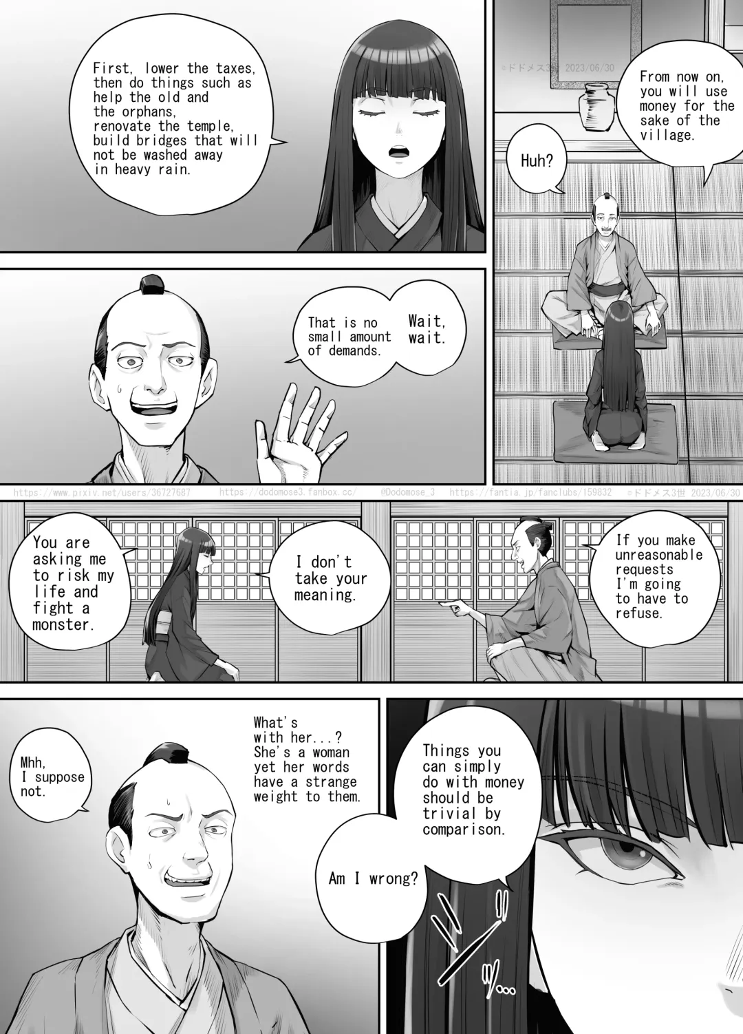 [Dodomesu3sei] Maegami Pattsun Kurokami Long no Onnanoko ga Youkai o Taiji suru Ohanashi Fhentai - Page 4