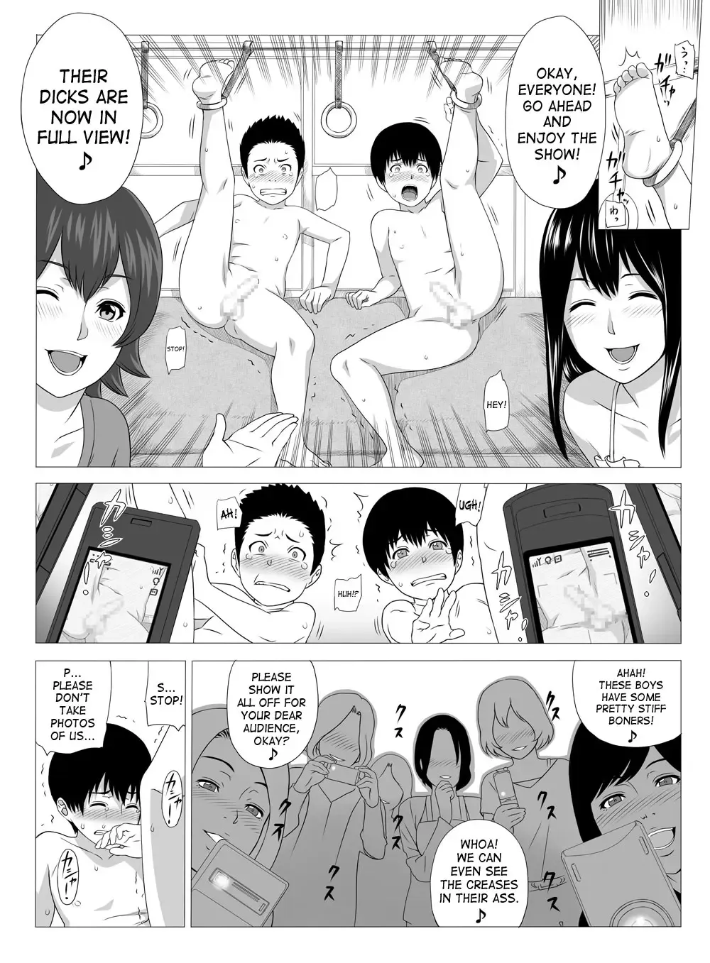 [Yoshiura Kazuya] Kimi no Chinchin Shame rasete Densha Strip Hen | Let us take photos of your dick Fhentai.net - Page 13