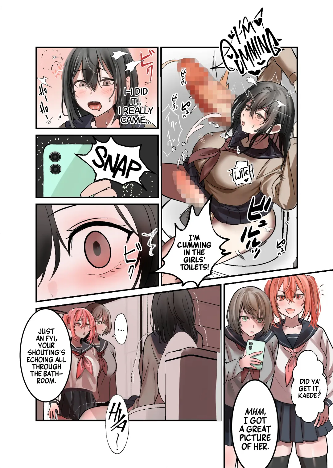 [Tsu Tu Ura] Yuutousei Mazomesu JK, Futanari Onabare~ Ijimekko ni Hasamare Sakuseitaikyuu! Fhentai - Page 8