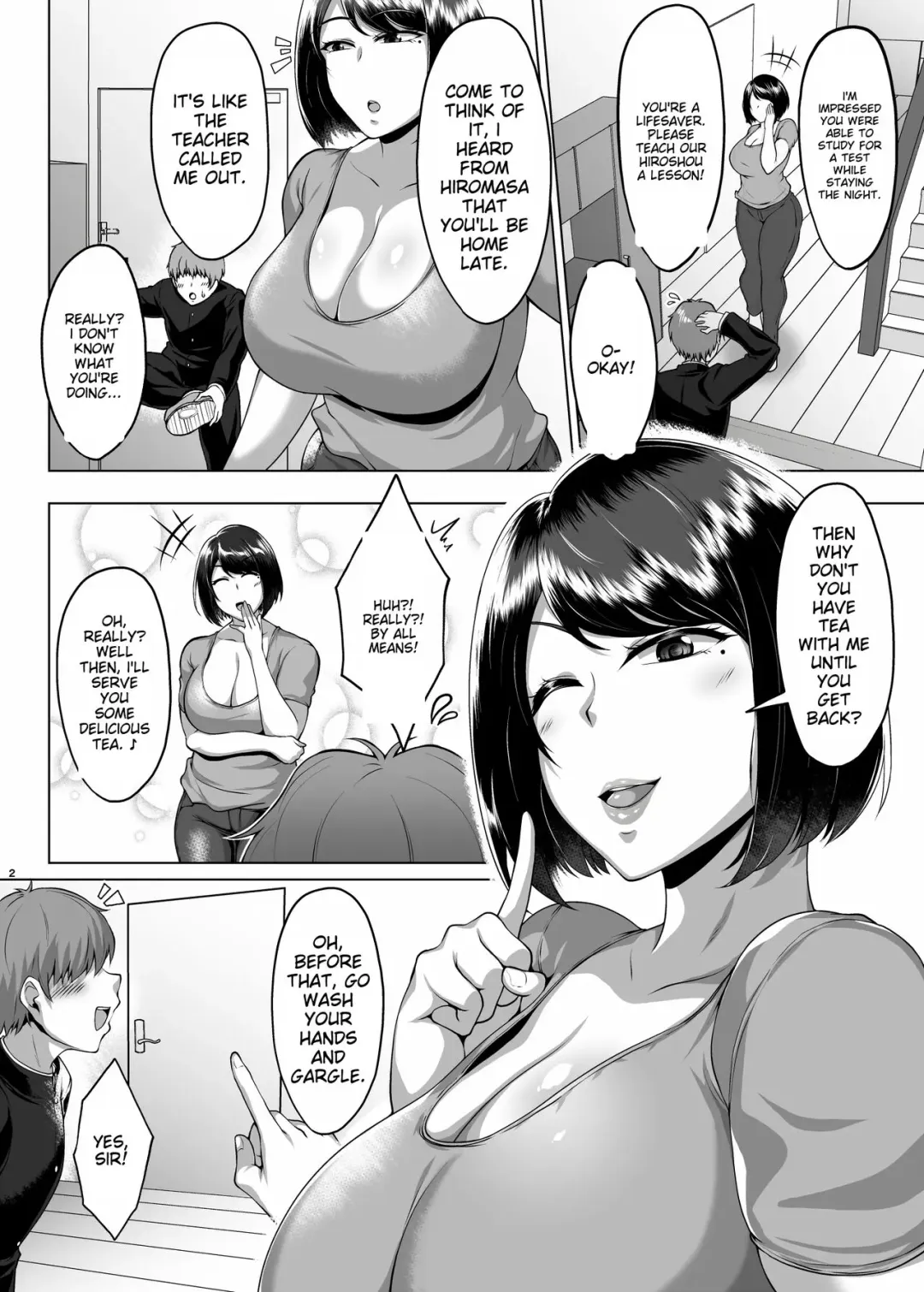 [Saint Shiro] Tomodachi no Muchimuchi na Okaa-san to Zupposhi Asedaku Otomarikai Fhentai - Page 3