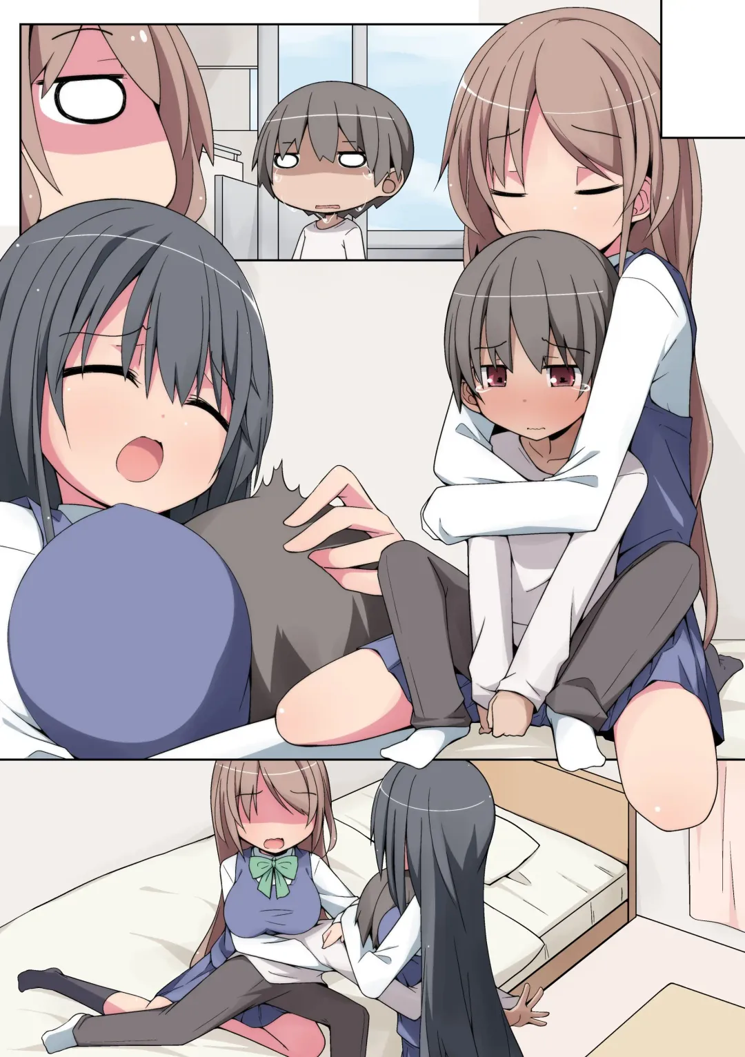 [Nekokan-nekokan] Osananajimi no Onee-san ni Otosareru Boku. Seiso de Kyonyuu na Onee-chan-tachi to Icha Love Sex Fhentai - Page 27