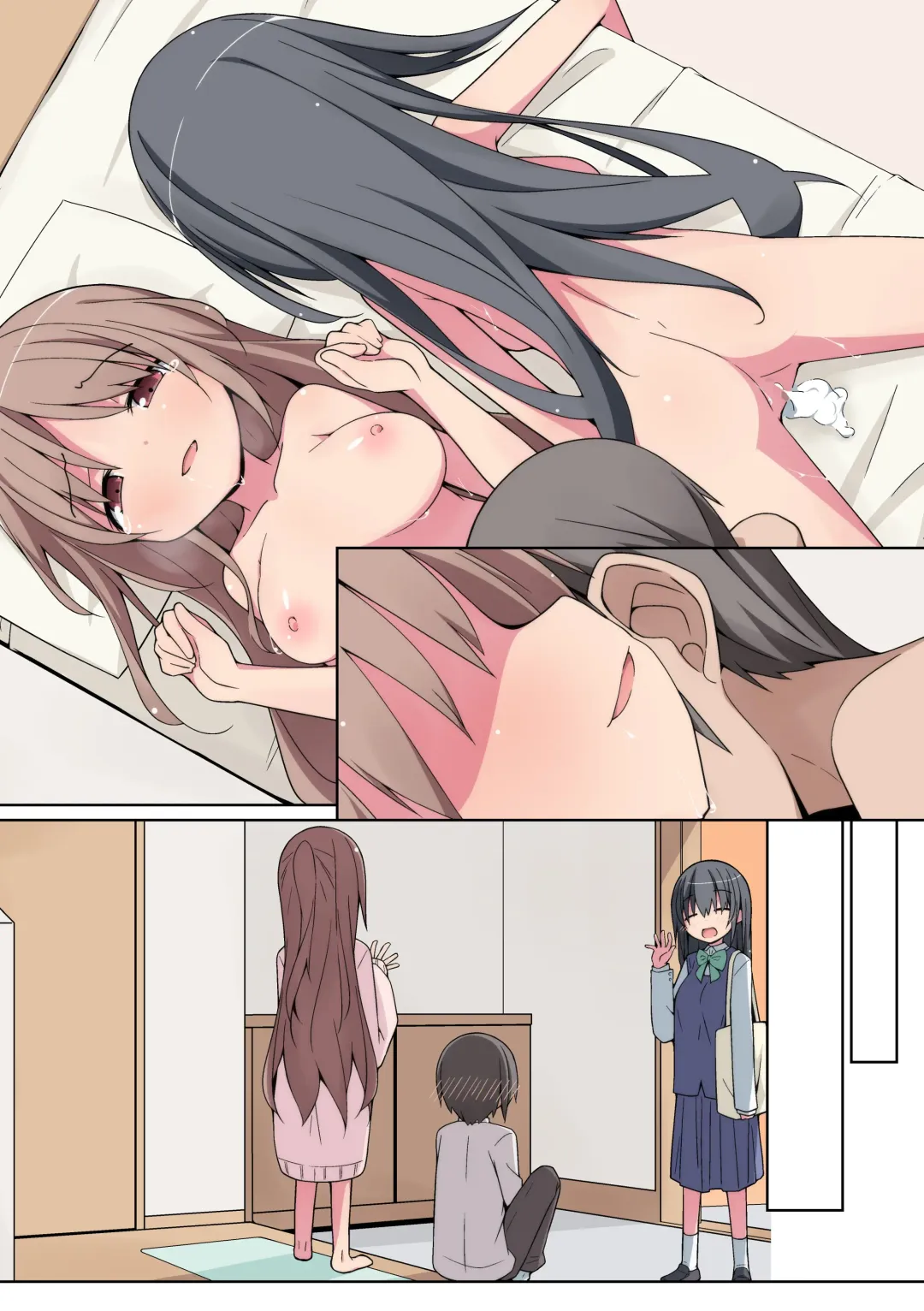 [Nekokan-nekokan] Osananajimi no Onee-san ni Otosareru Boku. Seiso de Kyonyuu na Onee-chan-tachi to Icha Love Sex Fhentai - Page 44