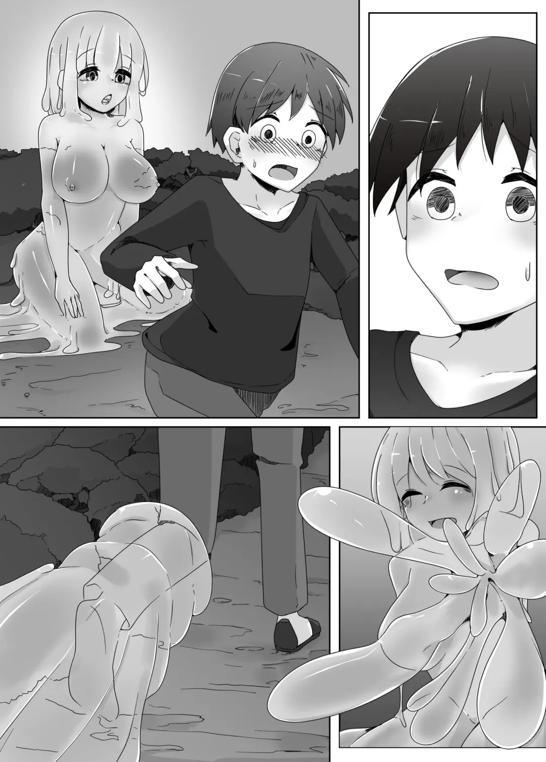 [Kazakami Sudare] Kowagari na Shota-kun ga Kozukuri shitai H na Slime ni Tamago no Naedoko Rape Sareru Hanashi | Scaredy-Cat Shota Gets Filled Up With A Slime Girl's Eggs ~Seedbed Violation~ Fhentai - Page 20