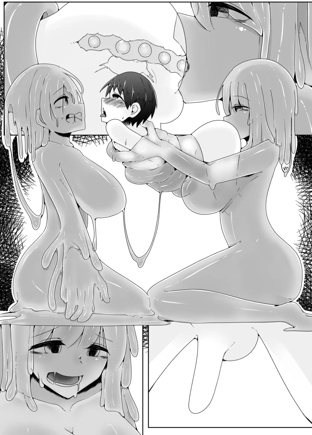 [Kazakami Sudare] Kowagari na Shota-kun ga Kozukuri shitai H na Slime ni Tamago no Naedoko Rape Sareru Hanashi | Scaredy-Cat Shota Gets Filled Up With A Slime Girl's Eggs ~Seedbed Violation~ Fhentai - Page 28