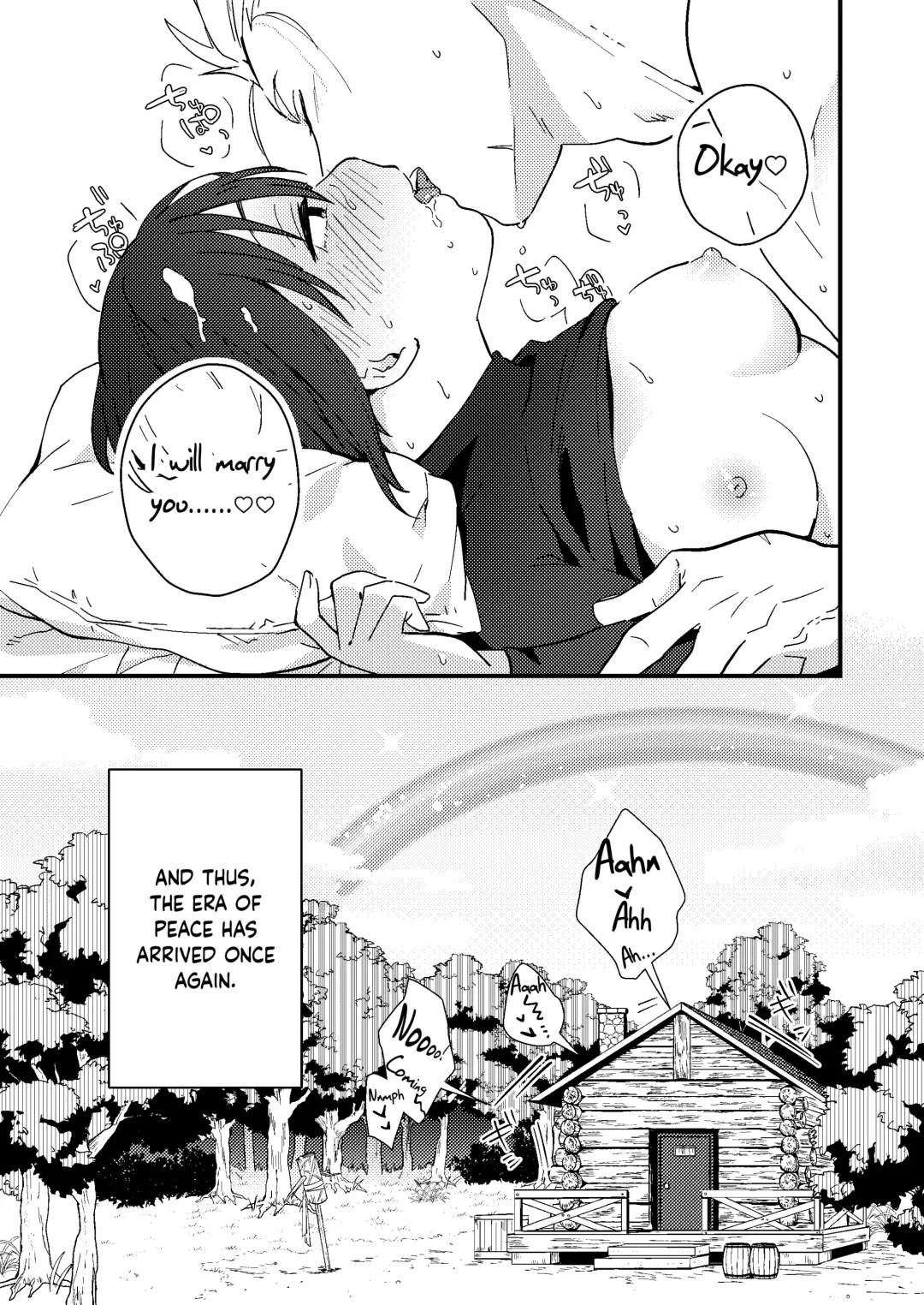 [Natsuo Tsunao] Sekai ga Heiwa ni Natta node Yuusha (Jitsu wa ♀) ni Kyuukon Shita Kekka | Marriage Proposal to the Hero (Actually ♀) When the World Is at Peace Fhentai - Page 36
