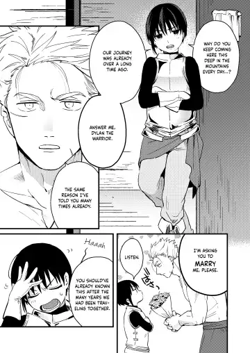 [Natsuo Tsunao] Sekai ga Heiwa ni Natta node Yuusha (Jitsu wa ♀) ni Kyuukon Shita Kekka | Marriage Proposal to the Hero (Actually ♀) When the World Is at Peace Fhentai - Page 6