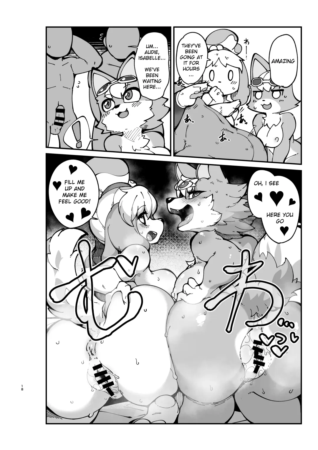 [Fukurou] Soku Hame!! Mesukemo no Mori 2 | Furry Crossing Greet and F*ck!! 2 Fhentai - Page 17