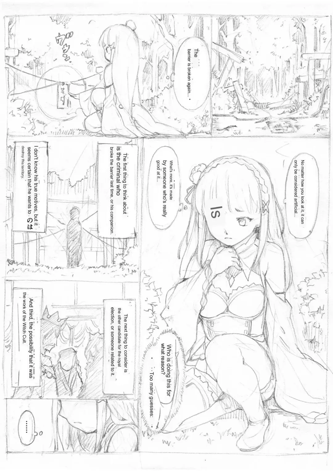 Read [Fujiwara Shunichi] Emilia Kumo Ito Kousoku Manga (Re: Zero kara Hajimeru Isekai Seikatsu) google translate - Fhentai.net