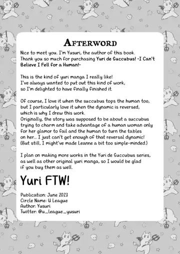 [Yusuri] Yuri de Succubus! ~Inma no Atashi ga Ningen no Onna ni Koi da Nante!~ | Yuri de Succubus Vol. 1 - I Can't Believe I Fell for a Human! Fhentai.net - Page 41
