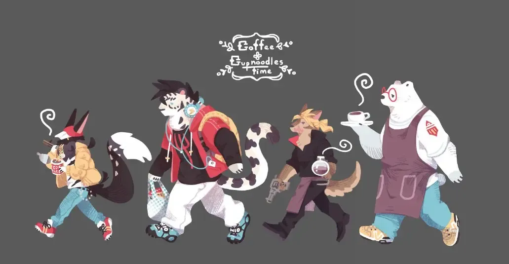 Wolf & Bear & Cafe // Fox & Tiger & Cup Noodles Fhentai - Page 103