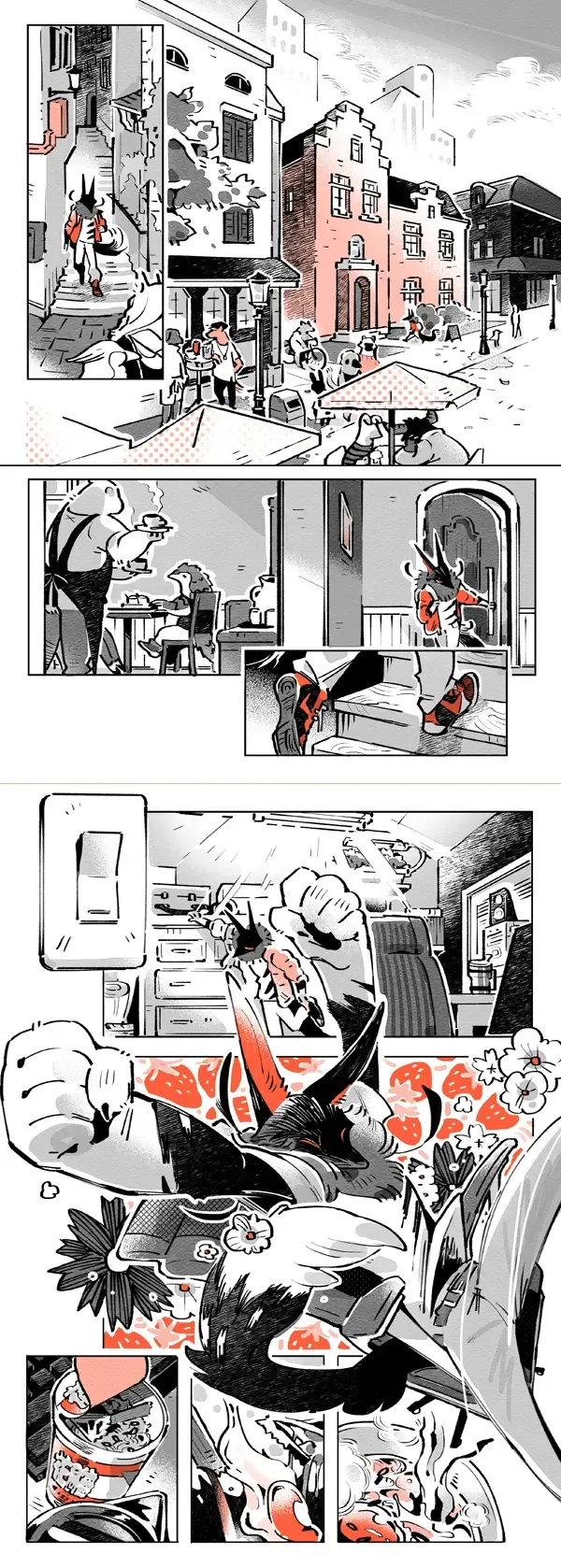 Wolf & Bear & Cafe // Fox & Tiger & Cup Noodles Fhentai - Page 60