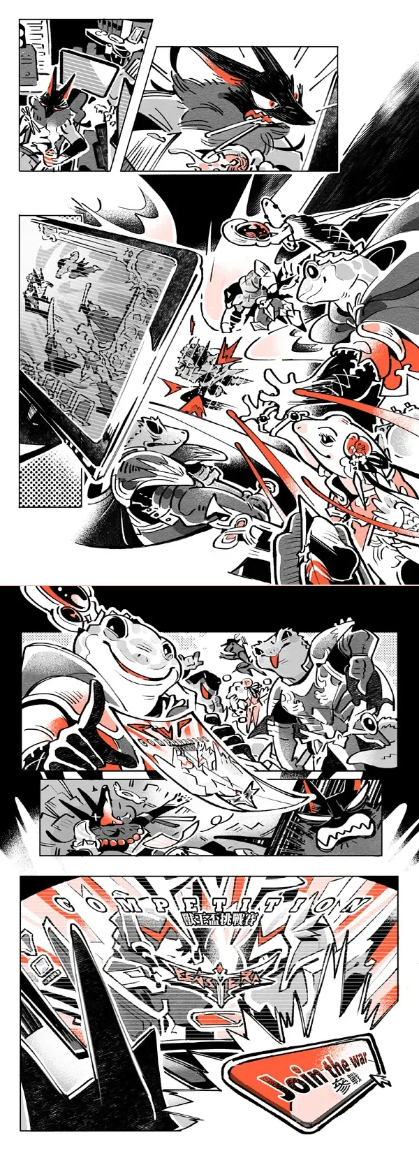 Wolf & Bear & Cafe // Fox & Tiger & Cup Noodles Fhentai - Page 61