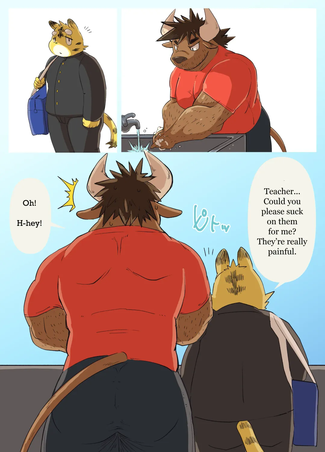 [Rusk] Muscular Bull Teacher & Chubby Tiger Student 1 Fhentai - Page 11