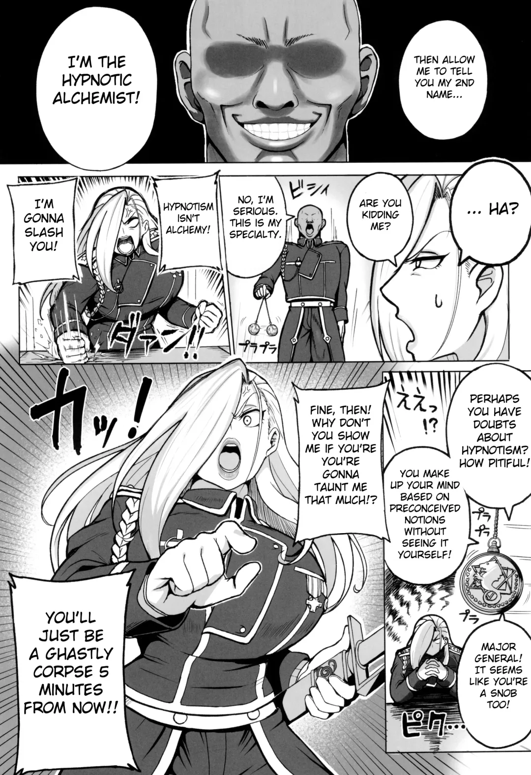 Jukujo Shougun VS Saimin no Renkinjutsushi - Armstrong VS Hypnotic Alchemist Fhentai - Page 4