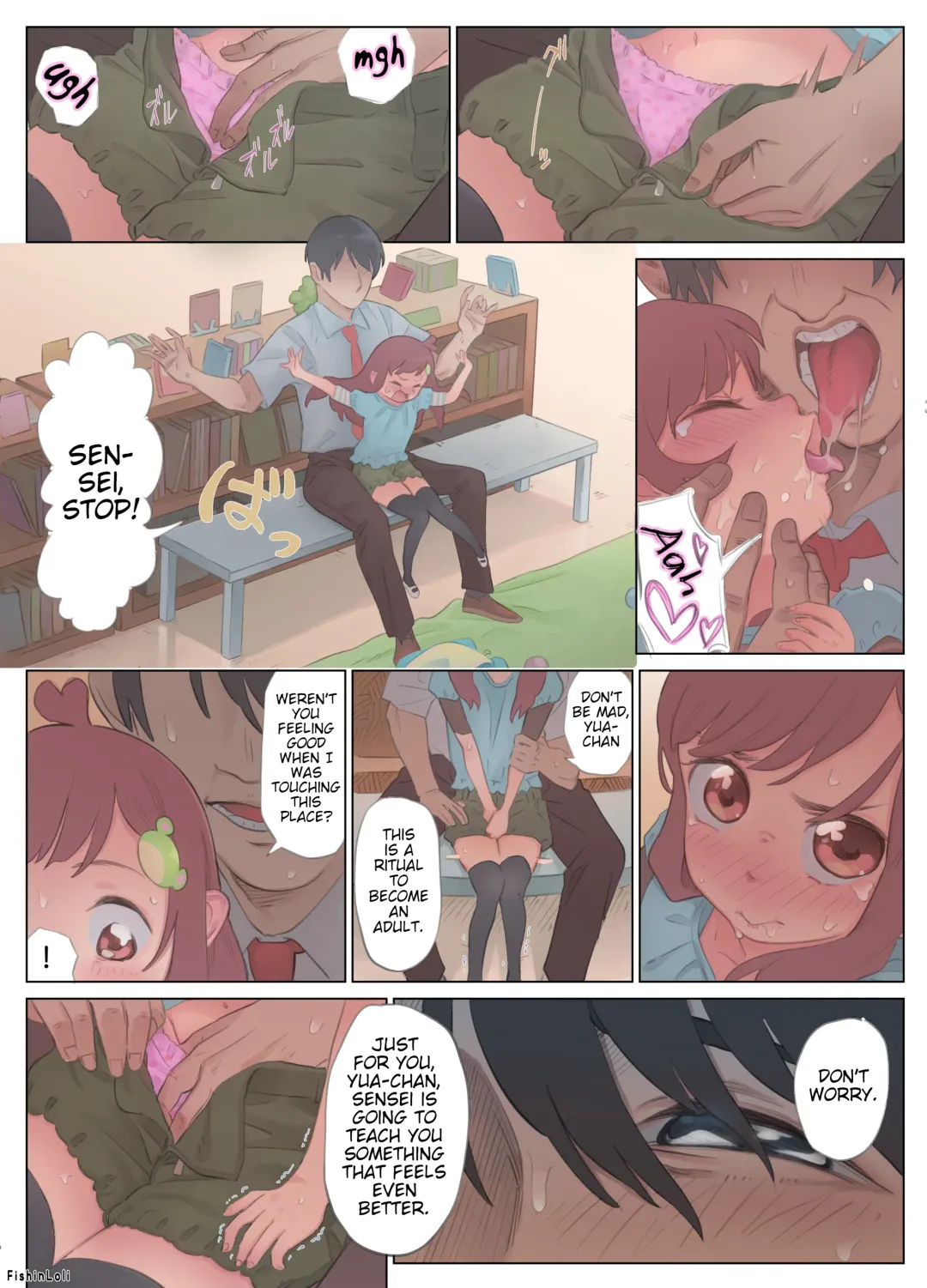 [Fishinloli] Gekimoe ~Junjou Yua-chan ga Do-S Sensei to Kindan no Koi! Akai ○○ de Musubare Kyousei Mesuana Kaihatsu. Muriyari Naisho Nakadashi Kimerarechatta Hanashi~ | Innocent Girl Yua-chan - forbidden love affair with sadistic teacher.... Fhentai - Page 17