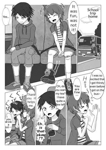 [Naganine] Shuugakuryokou no Bus no Naka de -Suitou to Bansoukou- | In the school trip bus -Water bottle and band-aid- Fhentai.net - Page 31