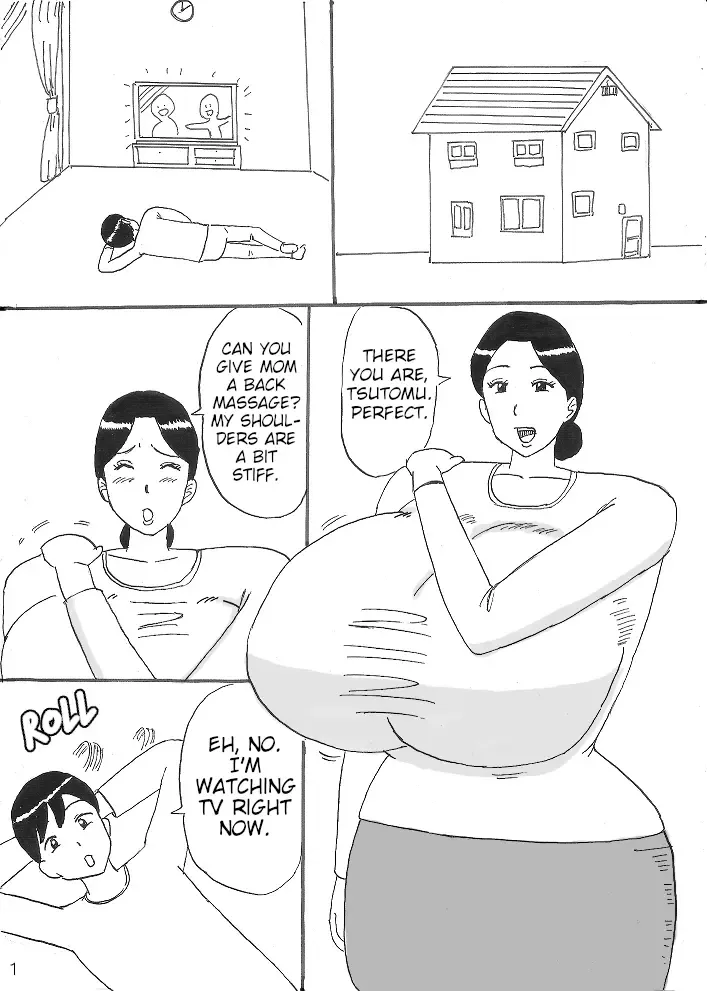 Mama ni Oppai Massage Fhentai.net - Page 1