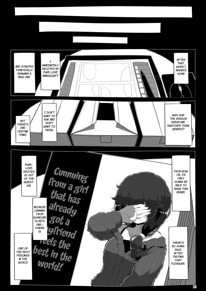[Kaeruyama Yoshitaka] Jimi de Otonashisou ni Miete Doutei o Taberu no ga Shumi no Warui Onna no Ko Doujin Sakka-chan ni Seiheki o Dame ni Sareru Douteikuntachi no Hanashi Fhentai - Page 15