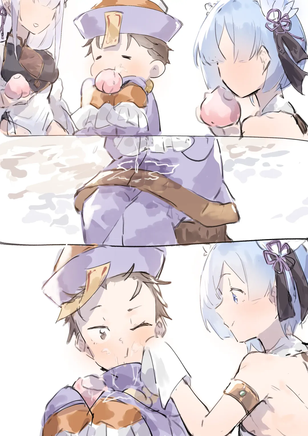 [Jiangshi] Emilia, Rem and Subaru futanari Fhentai - Page 4