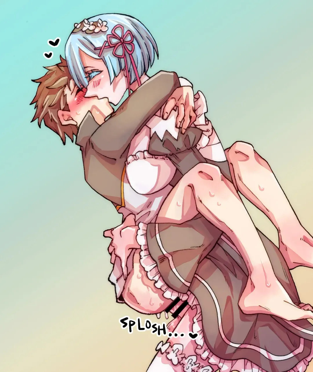 Futa Emilia and Rem top Subaru Fhentai - Page 11