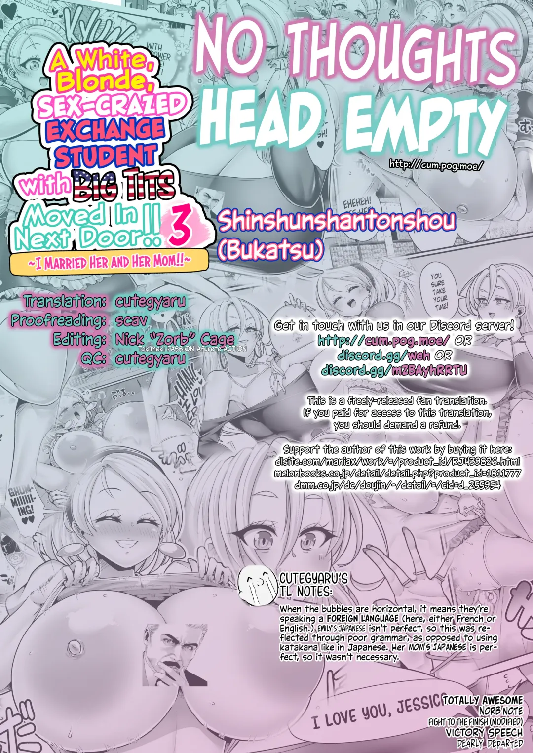 [Bukatsu] H Daisuki Kinpatsu Hakujin Bakunyuu Ryuugakusei ga Tonari no Heya ni Hikkoshite Kita!! 3 ~ Bakunyuu oyako o ore no tsuma ni shita!!~ Fhentai - Page 47