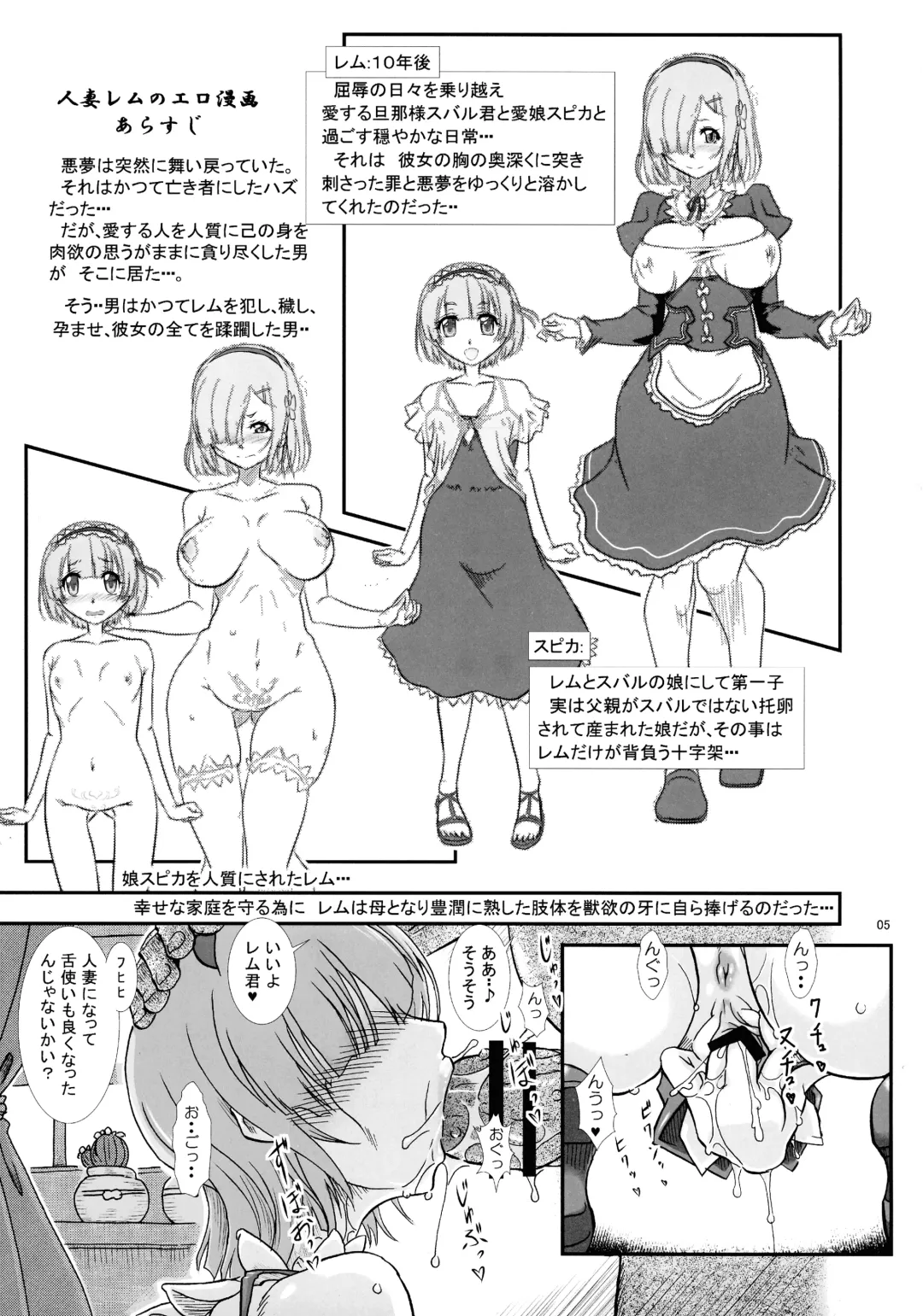 [Take] Rem: Rem Danshou Hitozuma Rem no Ero Manga Pairotto-ban Fhentai.net - Page 5